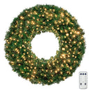 Large Christmas Wreath, DECSPAS 48" 4 FT Wreaths with 220 Color Lights - Brand New