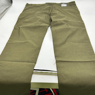 GALAXY BY HARVIC FLEX SUPER STRETCH FABRIC PANT 4 - SIZE: MEN 32 - GREEN OLIVE - Brand New