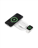 BELKIN 3-IN-1 MAGSAFE-COMPATIBLE CHARGING PAD WITH QI2 15W WIZ021 - WHITE - Like New