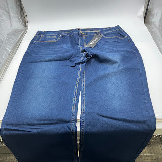 7GROOVE MEN'S JEANS STRAIGHT DENIM - SIZE: MEN 44/32 - DARK INDIGO - Brand New