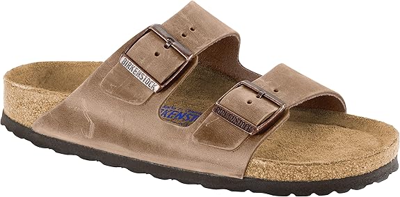 BIRKENSTOCK MEN'S ARIZONA SOFT FOOTBED SANDALS NARROW - SIZE: 7N - TOBACCO BROWN - Like New