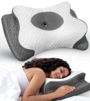 COZYPLAYER NECK PILLOW CERVICAL PILLOW WITH ARMREST, NO MORE ACHES - LIGHT GRAY - Like New