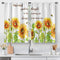 GENERIC SUNFLOWER FLORAL KITCHEN CURTAINS - FARMHOUSE RUSTIC 2 PANELS SET 28 - Like New