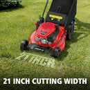 POWERSMART 21" 2-IN-1 PUSH LAWN MOWER 144CC ENGINE V8721P - RED - Like New