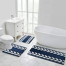 GTa13 Bathroom Rugs Sets 3 Piece – Microfiber Spineless Bathroom Rugs - Blue - Brand New