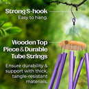 UpBlend 29" Purple Aluminum Wind Chimes for Outside, Soprano, D Major - Brand New