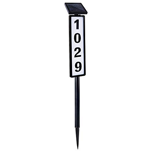 FORUP Solar Lighted House Address Numbers Sign Solar Powered House Numbers Light - Like New