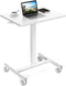 NEWBULIG Standing Height Adjustable Desk Laptop Mobile Rolling Table - White Like New