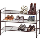 SIMPLE HOUSEWARE 3-TIER STACKABLE SHOES RACK STORAGE SHELF - BRONZE - Like New