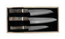 COLD STEEL JAPANESE VG-10 DAMASCUS 3-PIECE KITCHEN KNIFE SET – MIXED - Like New