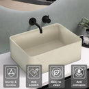 Concrete Rectangular Vessel Sink - 16"X12" Above Counter Bowl, Beige-Gray - Like New