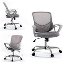 Yangming Office Desk Mid Back Lumbar Support Chair Grey C-1368-GY Like New