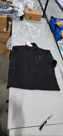 SPYDER FLEECE ZIPPER JACKET, FROCKET, COLLARED COAT - SIZE: MEN L - BLACK - Brand New