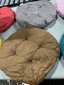 GENERIC 6 ROUND PILLOW SET - RED, YELLOW, GRAY, PINK, BROWN, GREEN - Like New