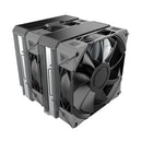 MONTECH NX600 DUAL-TOWER CPU AIR COOLER 6 HEAT PIPES 2 PWM FANS NX600 - BLACK - Brand New