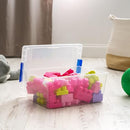 IRIS USA 11 QT Clear Plastic Storage Clip Box 4-Pack 554412 Black - Brand New