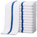 ZUPERIA Premium Bar Mop 16 Pack (12 x 12) with Ribbed Design - Navy/Burgundy - Brand New