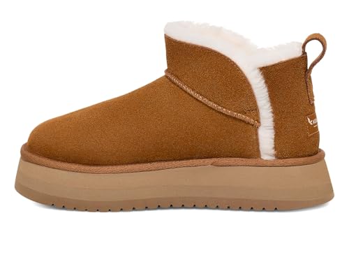 1158590 Koolaburra by UGG Women's Koola Ultra Mini Platform Ankle Boot Chestnut - Brand New