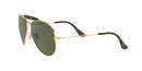 RAY BAN RAY-BAN RB3029 OUTDOORSMAN II AVIATOR SUNGLASSES RB3029 GOLD/G-15 GREEN - Like New