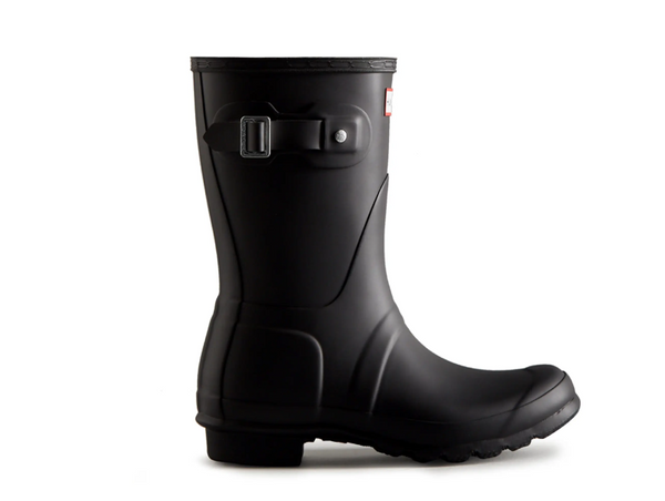 WFS1000RMA HUNTER Women's Original Short Rain Boot Black Matte 9 - Like New