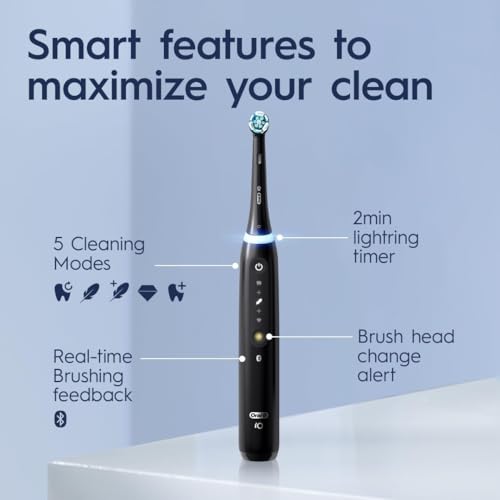 ORAL-B IO SERIES 5 LUXE BUNDLE (1) IO5 ELECTRIC TOOTHBRUSH, RECHARGEABLE - BLACK - Like New