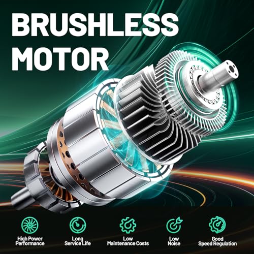 LITHELI CORDLESS LAWN MOWER 13" 5 HEIGHTS 20V BRUSHLESS MOTOR E1-L33LMBC - GREEN - Like New