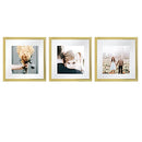 Sheffield Home 3 Piece Gallery Wall Float Frame Set 12x12 Floats to 8x8 in Gold - Brand New