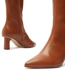 Arezzo Women's Leny Boot Mid Block - Brown - Size 7.5 - Like New