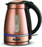 Bella 1.7 Liter 1500W Cordless Electric Illuminated Glass Kettle - Copper Chrome Like New