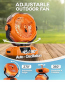 VELLRIVE PORTABLE MISTING FAN - 20000MAH RECHARGEABLE WATER FANS - ORANGE - Like New