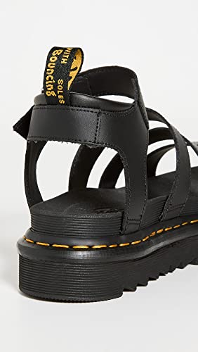Dr. Martens Womens Blaire Fisherman Sandal - Black Hydro Leather - 8 US - Like New