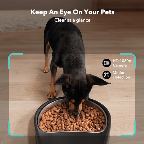 PETLIBRO AUTOMATIC CAT FEEDER CAMERA 1080P HD VIDEO 5G WIFI 2-WAY AUDIO - BLACK - Like New