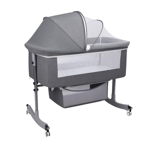 Saterkali 3 in 1 Baby Bassinet Bedside Sleeper with Storage - Scratch & Dent