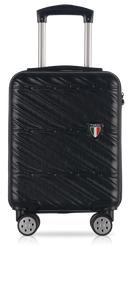 TUCCI ITALY STORTA ABS 17" CARRY ON LUGGAGE SUITCASE - BLACK - Like New