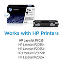 HP 05A Black Toner Cartridge | Works with HP LaserJet P2035, P2055 Series CE505A Like New