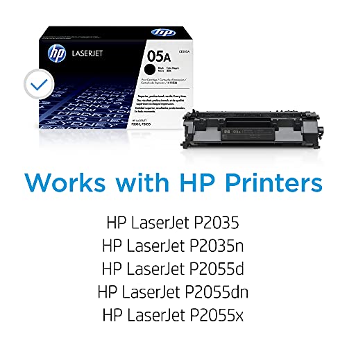 HP 05A BLACK TONER CARTRIDGE | WORKS WITH HP LASERJET P2035, P2055 SERIES CE505A Brand New