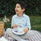 GOBE KIDS' LARGE SNACK SPINNER SLIDE LUNCH FOOD STORAGE CONTAINER - MACARON BLUE - Like New