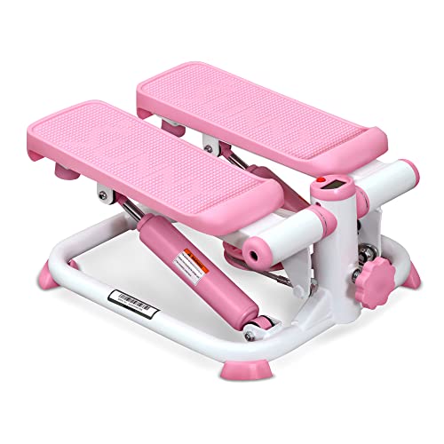 SUNNY HEALTH FITNESS MINI STEPPERS FOR EXERCISE AT HOME STAIR STEP - PINK - Like New
