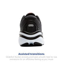 BROOKS MEN’S GHOST MAX 2 RUNNING AND WALKING SHOES BLACK/WHITE/FIERY RED 10.5 - Like New