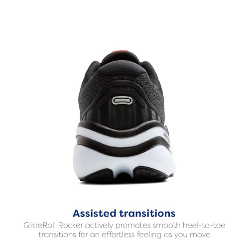 BROOKS MEN’S GHOST MAX 2 RUNNING AND WALKING SHOES BLACK/WHITE/FIERY RED 10.5 - Like New