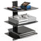 WALI FLOATING ENTERTAINMENT CENTER SHELVES HOLDS CS303B - BLACK - Scratch & Dent