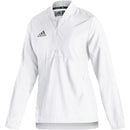 ADIDAS SIDELINE 21 LS 1/4 ZIP - SIZE: MEN L - WHITE GRAY - Like New