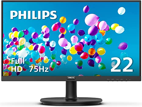 PHILIPS 22" Thin FHD 75Hz Monitor VESA HDMI & VGA Port 221V8LN - BLACK New