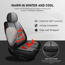 KIVAGURU FRONT SEAT COVERS 2 PCS WATERPROOF LEATHER CAR SEAT PROTECTORS - BLACK - Like New