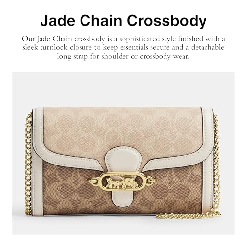 CBQ55-NEW COACH JADE CHAIN CROSSBODY, TAN/SAND/CHALK - TAN - Brand New