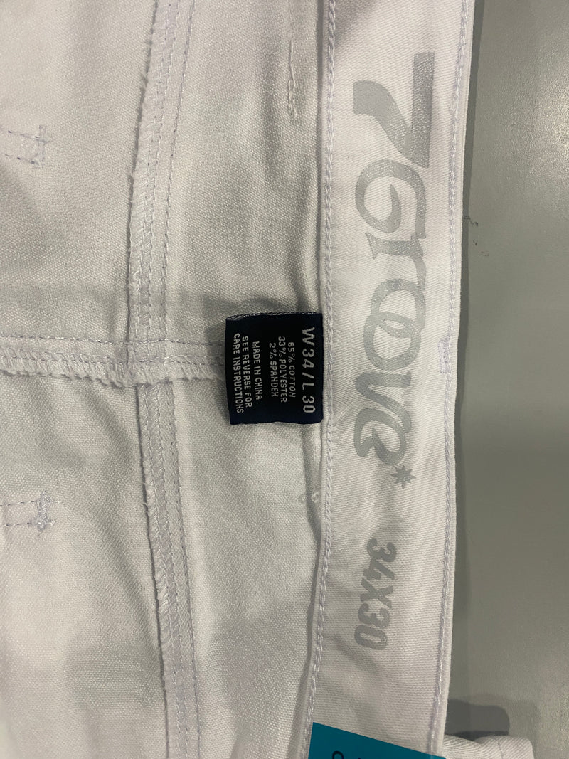 7GROOVE SLIM JEANS - SIZE: MEN W34/L30 - WHITE - Like New