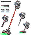 CHOSBE CORDLESS VACUUM CLEANER 500W/40KPA STICK VACUUM - RED/GRAY - Like New