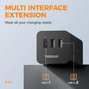 TESSAN SURGE PROTECTOR POWER STRIP, TESSAN 5 FT EXTENSION CORD - BLACK - Like New