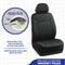 SKECHERS MEMORY FOAM CAR SEAT COVERS, LYCRA, FRONT SEAT PROTECTOR AIRBAG - BLACK - Like New