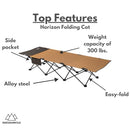MOUNTAIN SUMMIT GEAR HORIZON COT FOLDING BED FRAME 300 LBS MSG-CAMPCOT - BROWN - Like New